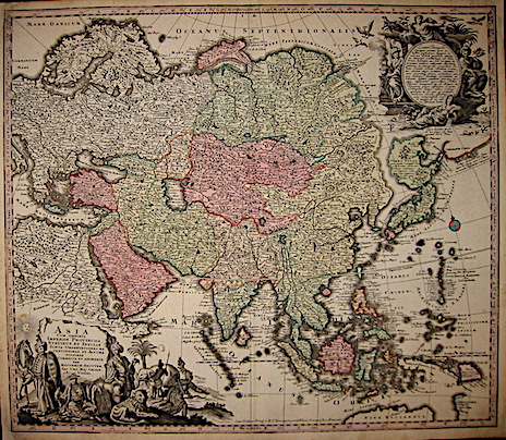 Seutter Matthaeus (1678-1757) Asia cum omnibus Imperiis Provinciis Statibus et Insulis iuxta observationes recentissimas et accuratissimas correcta et adornata... 1740 ca. Augsburg 